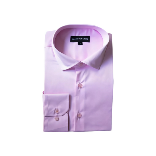 Alain Dupetit Slim Fit Dress Shirt in Pink with Stretch