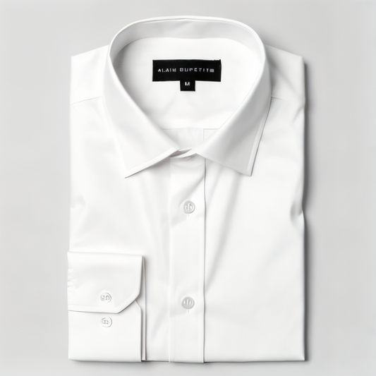 Alain Dupetit Slim Fit Dress Shirt - White With Stretch
