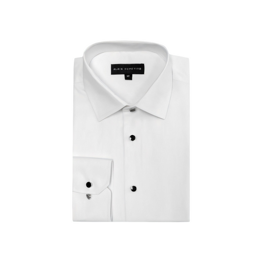 Alain Dupetit Formal Tuxedo Shirt in White