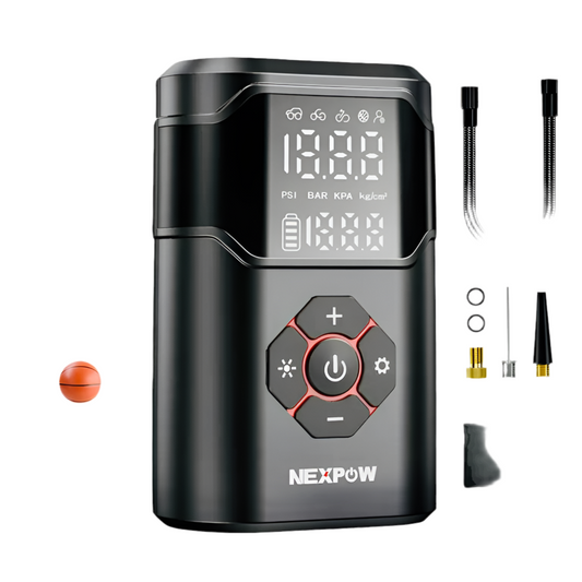 NEXPOW Tire Inflator Portable Air Compressor, 150 PSI Air Pump for Car Tires with Pressure Gauge