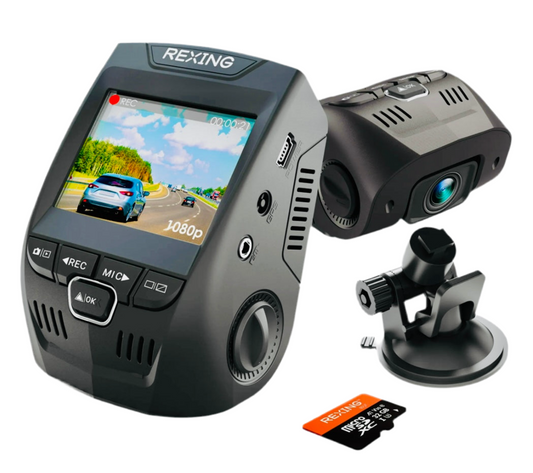 Rexing 1080p Dash Cam with 170° Wide Angle & 24/7 Parking Monitor