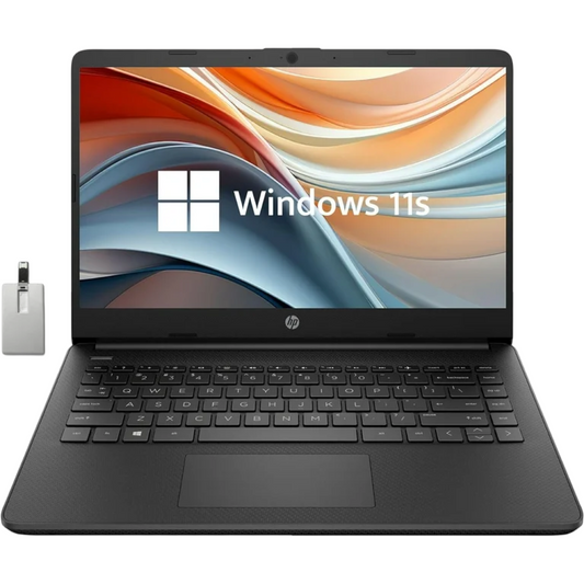 HP Premium 14" Stream HD Laptop - Intel Celeron N4120, 8GB RAM, 64GB eMMC, Win 11 S + Office 365