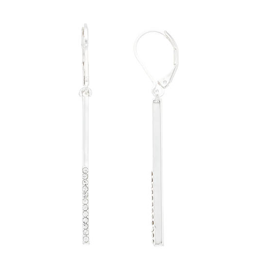 Nine West Pave Stick Linear Drop Earrings
