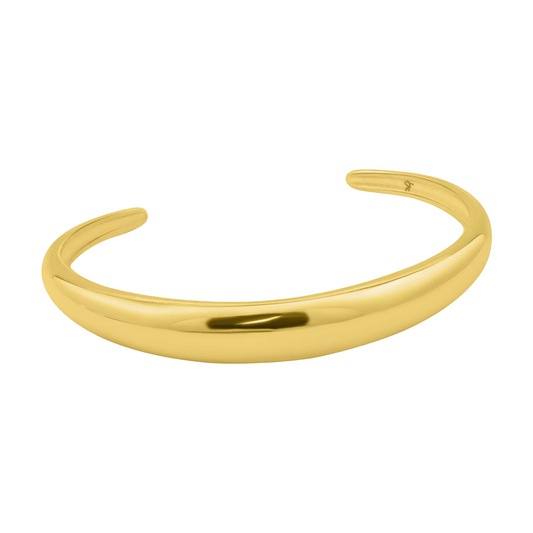 Adornia Gold Tone Dome Cuff Bracelet
