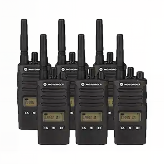 6 x Motorola RMU2080D Two Way Radio Walkie Talkies - Black