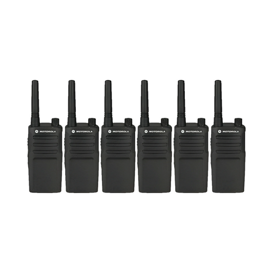 6 Pack of Motorola RMM2050 Two Way Radio Walkie Talkies