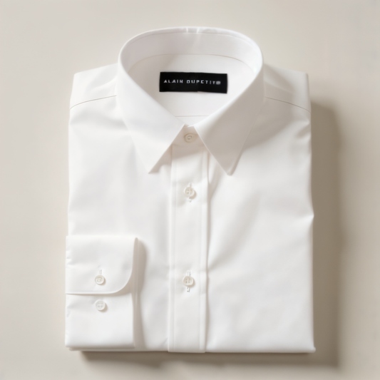 Alain Dupetit Dress Shirt in White with Point Collar