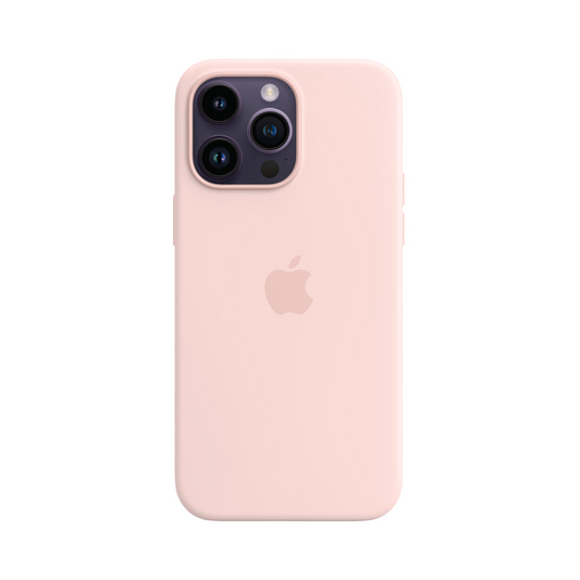 iPhone 14 Pro Max Silicone Case with MagSafe – Chalk Pink