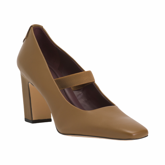 Franco Sarto Leather Bria Square Toe High Heels