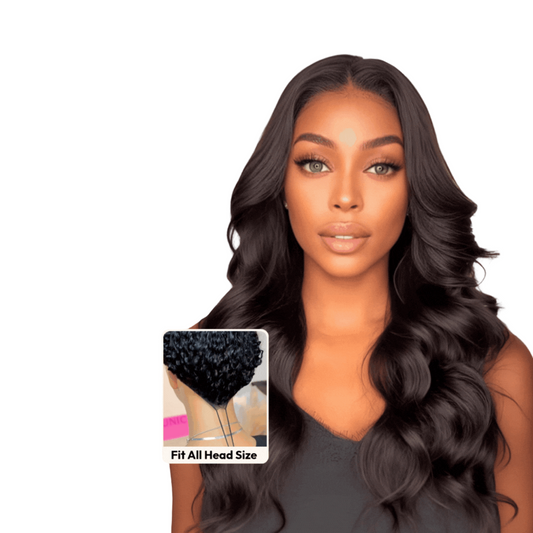 UNice InvisiBlend™ V part Natural Black Glueless Body Wave Wig
